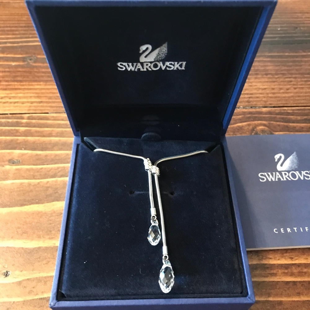 Swarovski Crystal drop bead pendant necklace